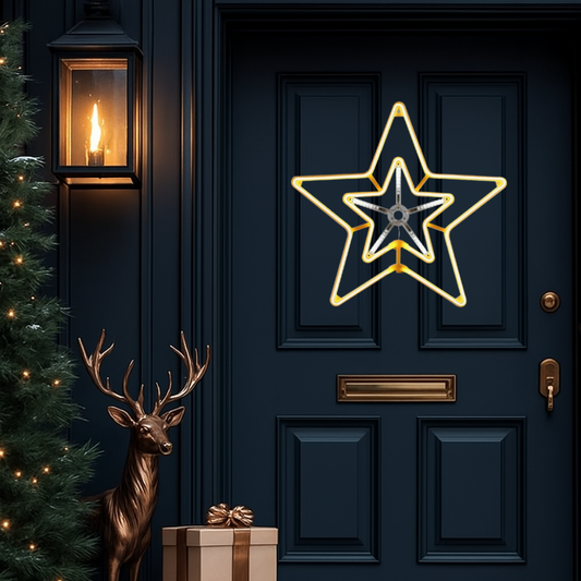 Lexi Lighting 55*51cm Digital Shooting Neon Star - Warm White+White