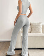 Willluxe® DreamWear – Fitted Short-Sleeve & Long Pants Pajama Set (2 Colors)