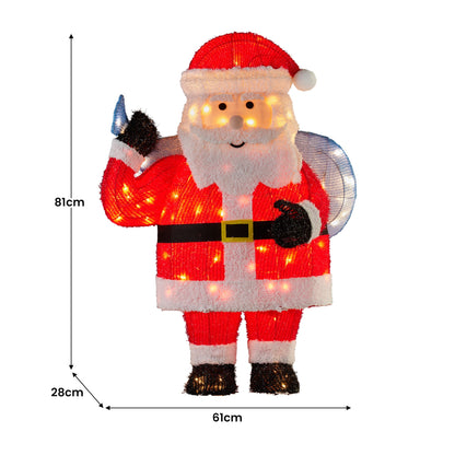 Christabelle 81cm Christmas Santa Display with Lights