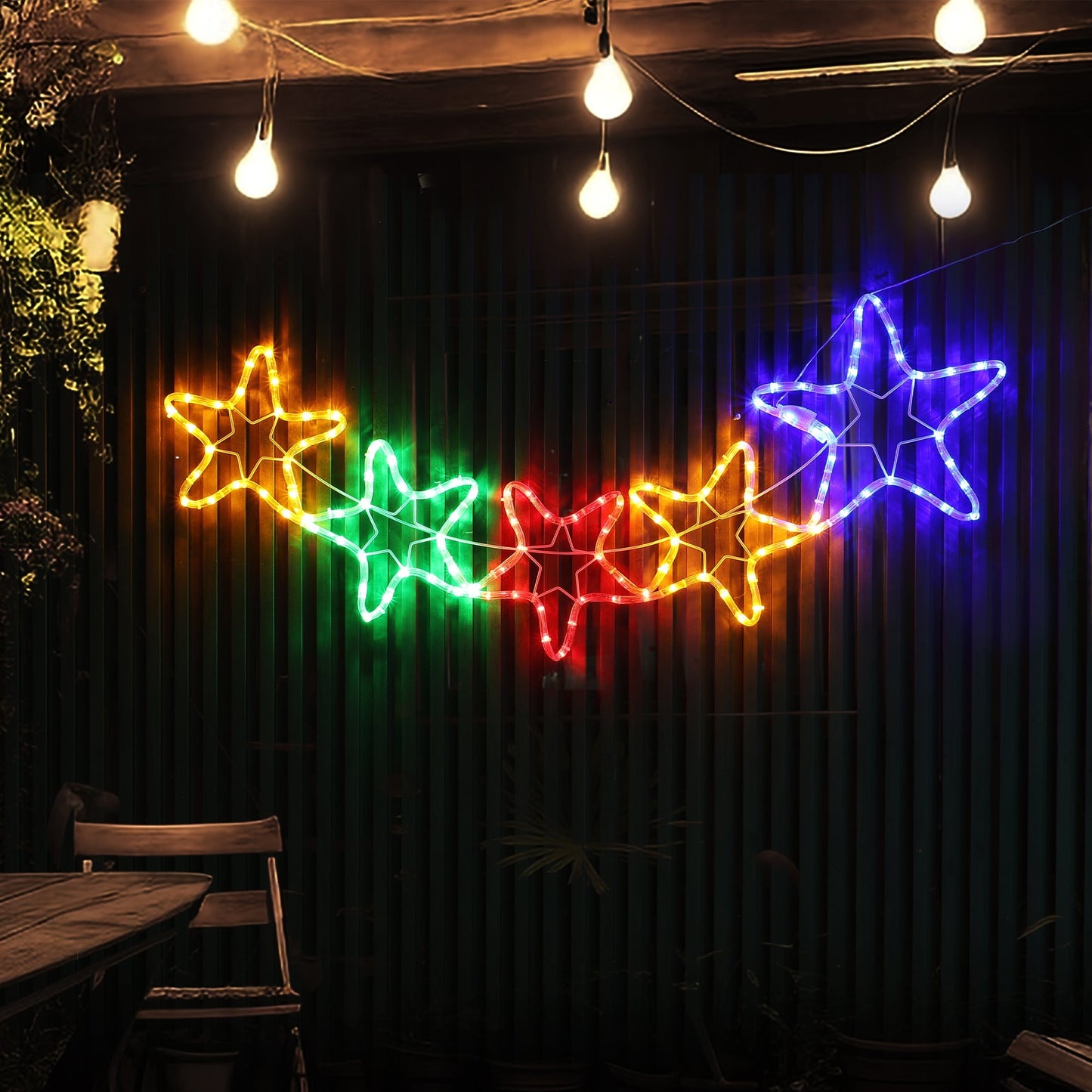 Lexi Lighting LED 5 Stars Rope Lights Silhouette - Multicolour