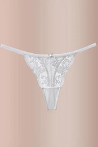 Willluxe® BlossomLace – French Embroidered Sheer Lace Thong