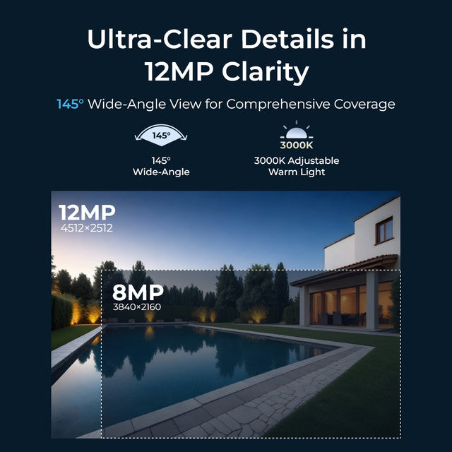 Reolink 12MP 145° View IK10 PoE Outdoor Security Camera