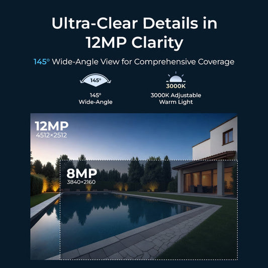 Reolink 12MP 145° View IK10 PoE Outdoor Security Camera