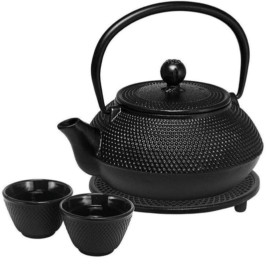 Avanti Hobnail Cast Iron Teapot Set 800ml (Black)