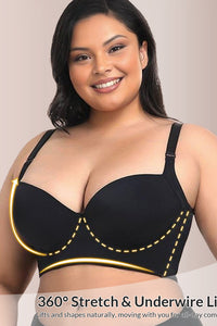 Willluxe® Push up Back Smoothing Shaping Bra