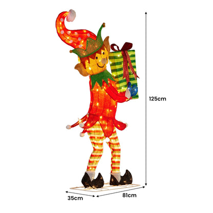Christabelle 1.2m Christmas Elf Display Indoor Outdoor with LED Lights
