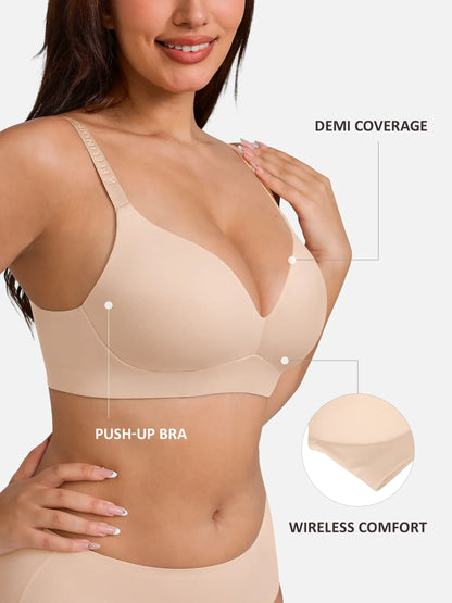 Willluxe Cloud Soft Wireless Bra Seamless Lift Support Everyday Wear