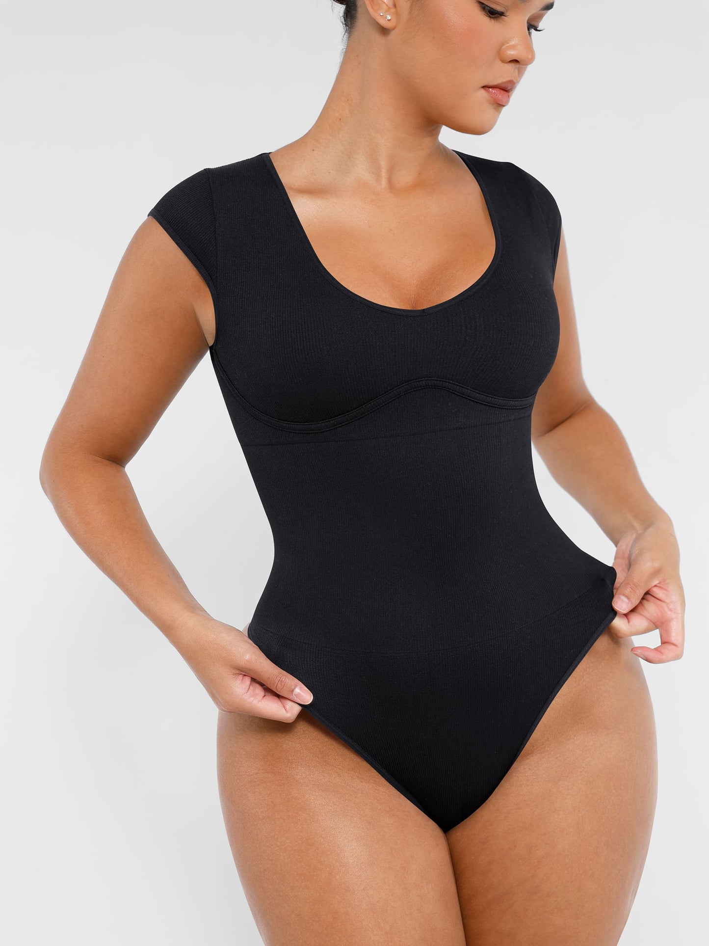 Willluxe Bodysuit Tummy Control Shapewear Body Shaper Jumpsuit Top Going Out Shirt