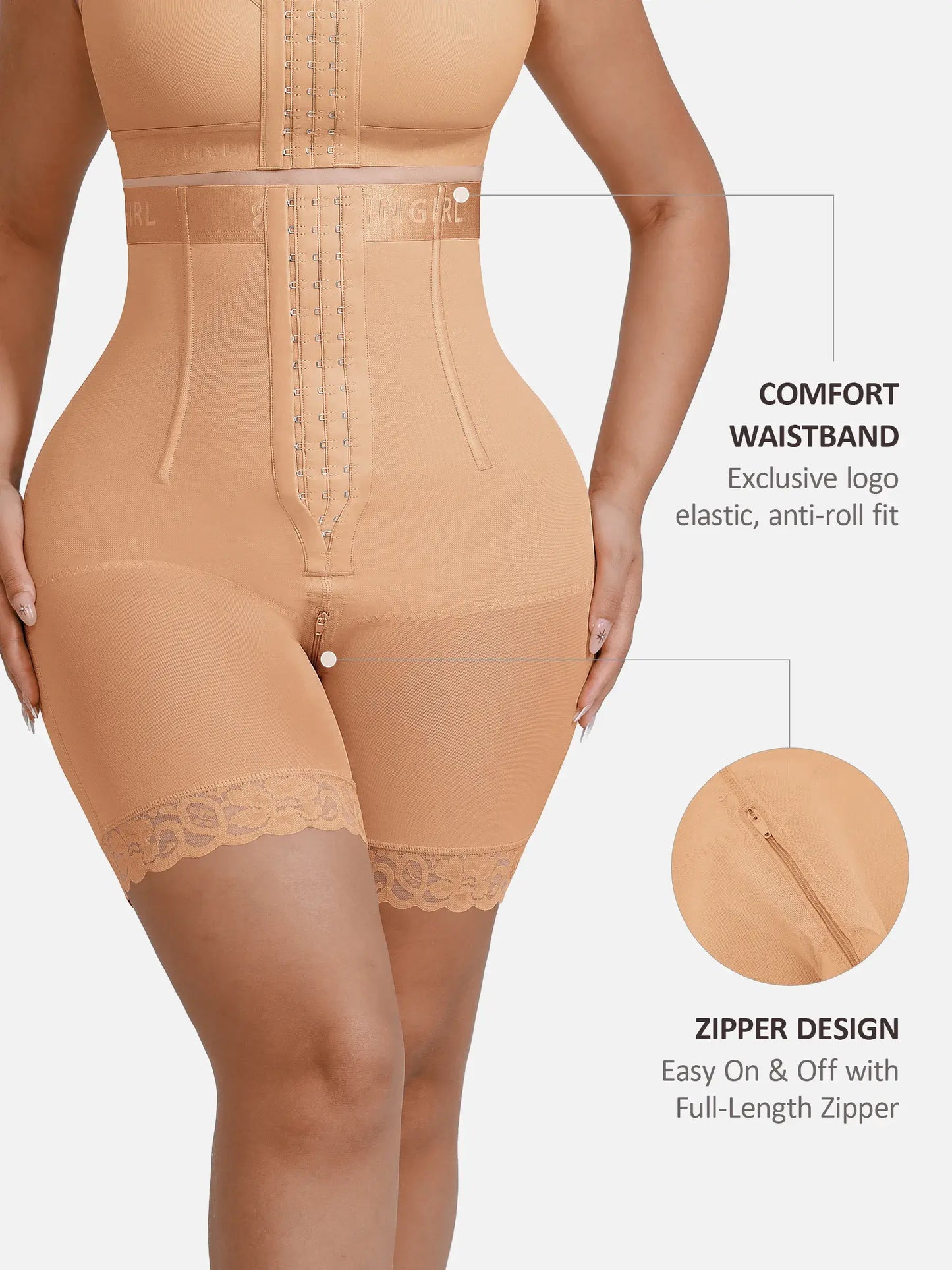 Willluxe Steel-Boned High-Waist Shaper