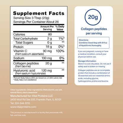 Vanilla Collagen Peptides Advanced - with Hyaluronic Acid & Vitamin C