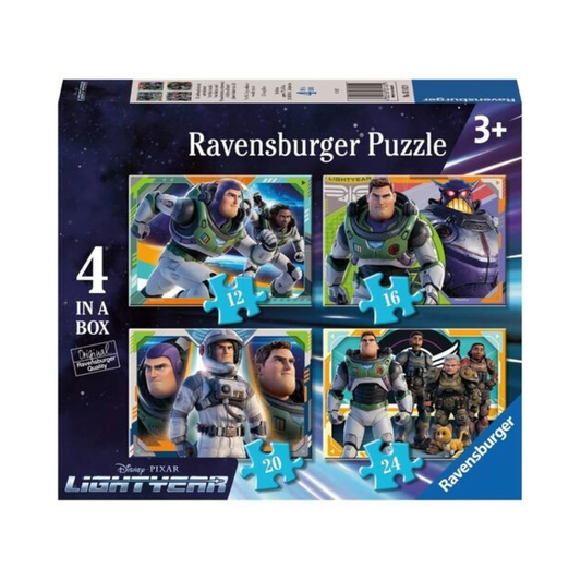 Ravensburger 12/16/20/24pc Buzz Lightyear 4-in-a-Box Jigsaw Puzzle