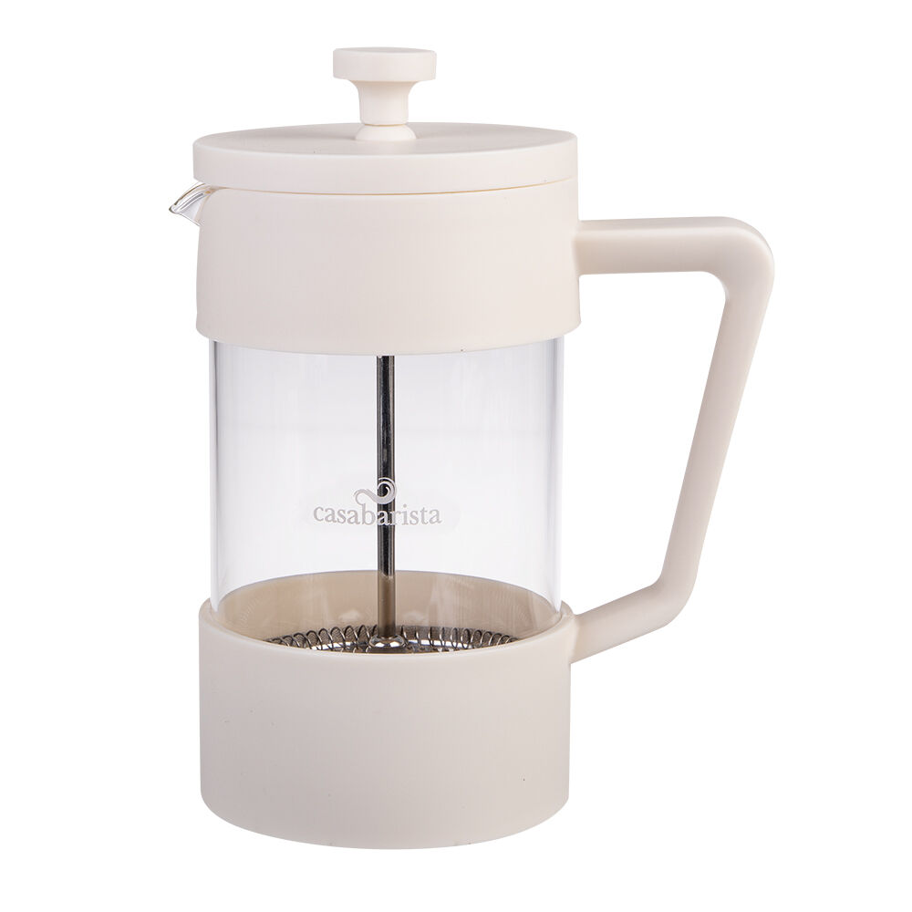 Casabarista Oslo Accent Stainless Steel Coffee Plunger 5 Cup 600ml Cream