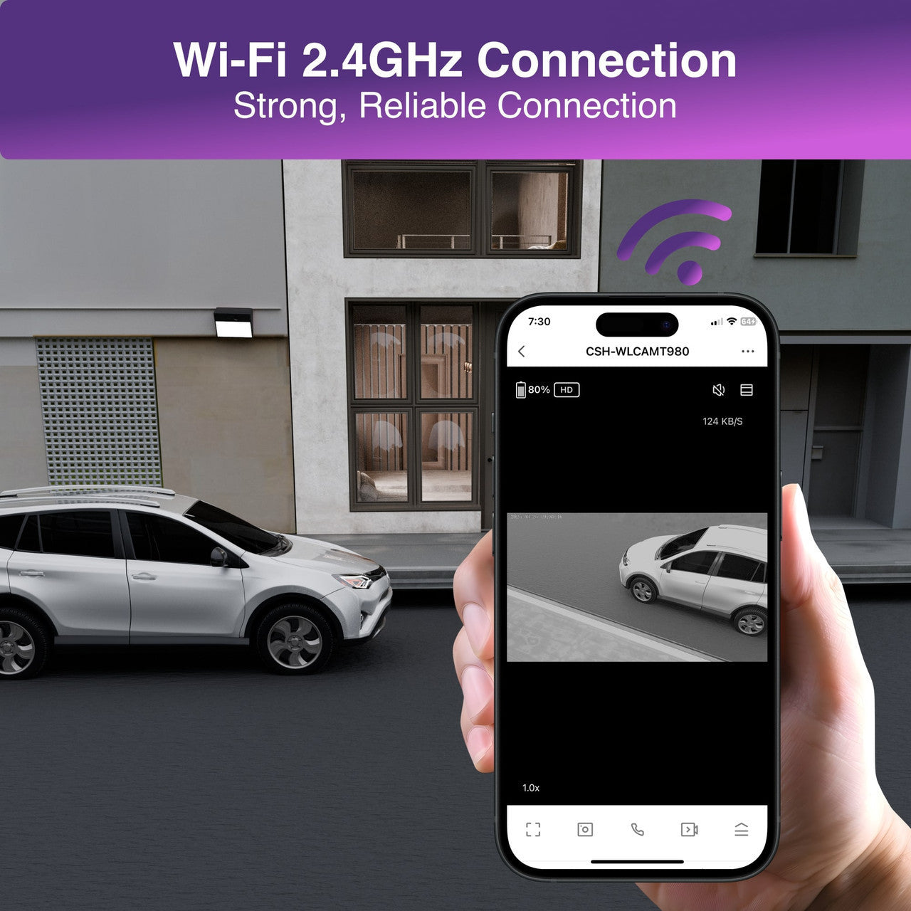 Laser Smart Solar Outdoor Wall Light Camera (Black)