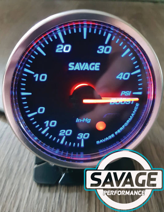 60mm Savage 45 PSI Boost Gauge PSI 7 Colours *Savage Performance*