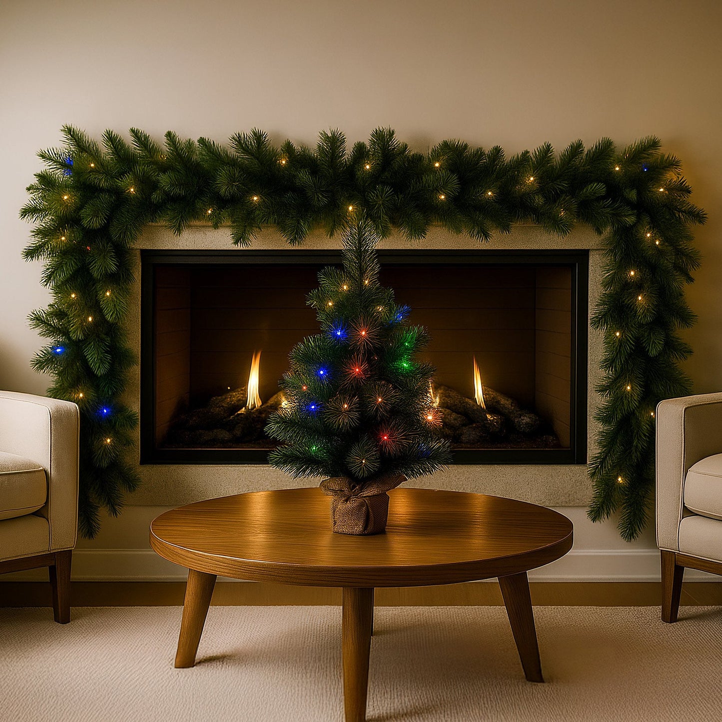 Christabelle 274cm Battery-Operated Christmas Garland (Dorset Pine)