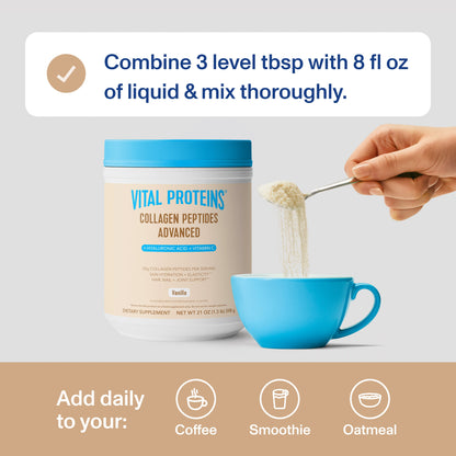 Vanilla Collagen Peptides Advanced - with Hyaluronic Acid & Vitamin C
