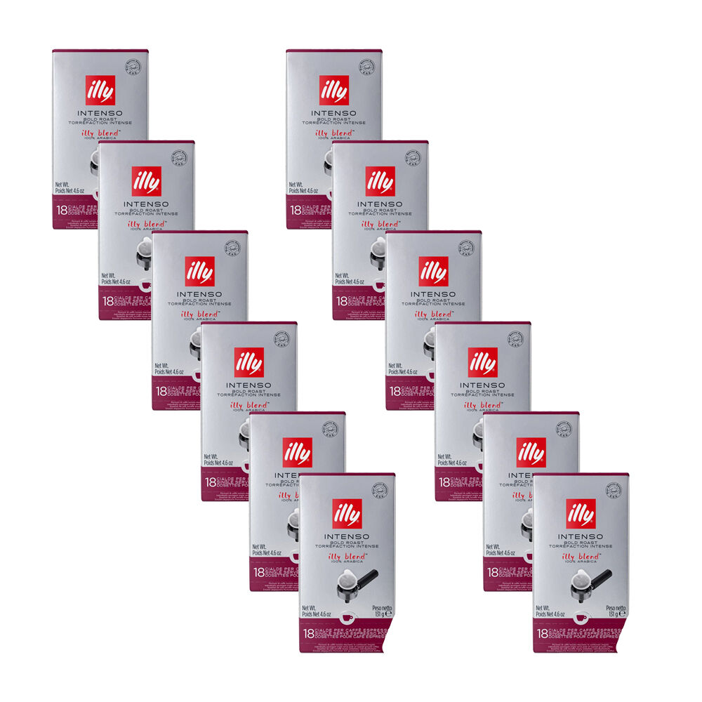 Illy Arabica Intenso Espresso E.S.E Pods 131g Bold Roast 12x18pcs