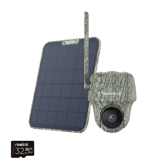 Reolink Battery PT Wildlife 4G LTE Camera, Animal Detection & Recognition,4K 360° View with Solar Panel