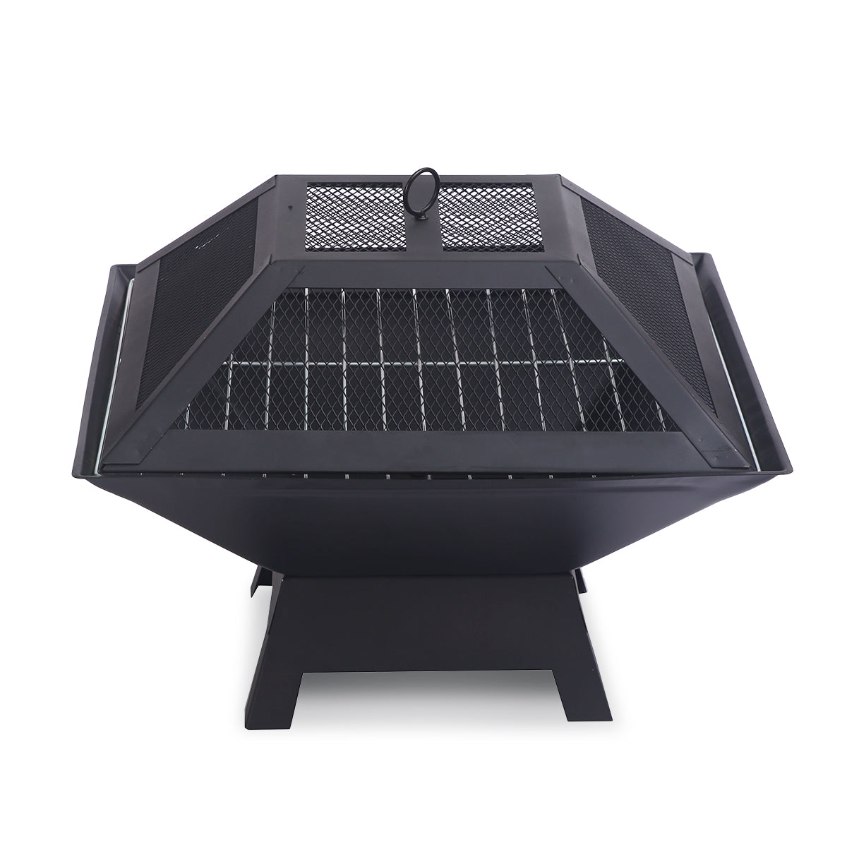 Wallaroo Portable 2-in-1 Outdoor Fire Pit with Cover for BBQ & Camping