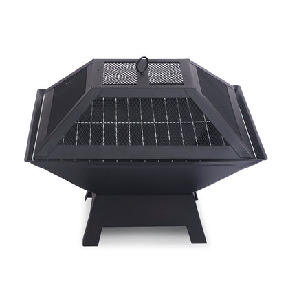 Wallaroo Portable 2-in-1 Outdoor Fire Pit with Cover for BBQ & Camping