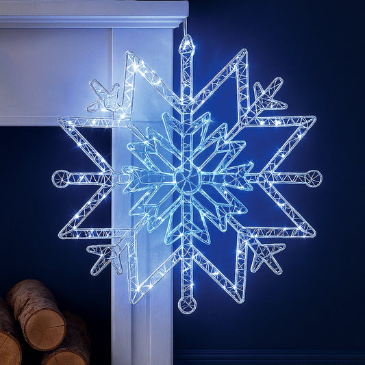 Lexi Lighting Outdoor Micr-LED Christmas Snowflake Silhouette