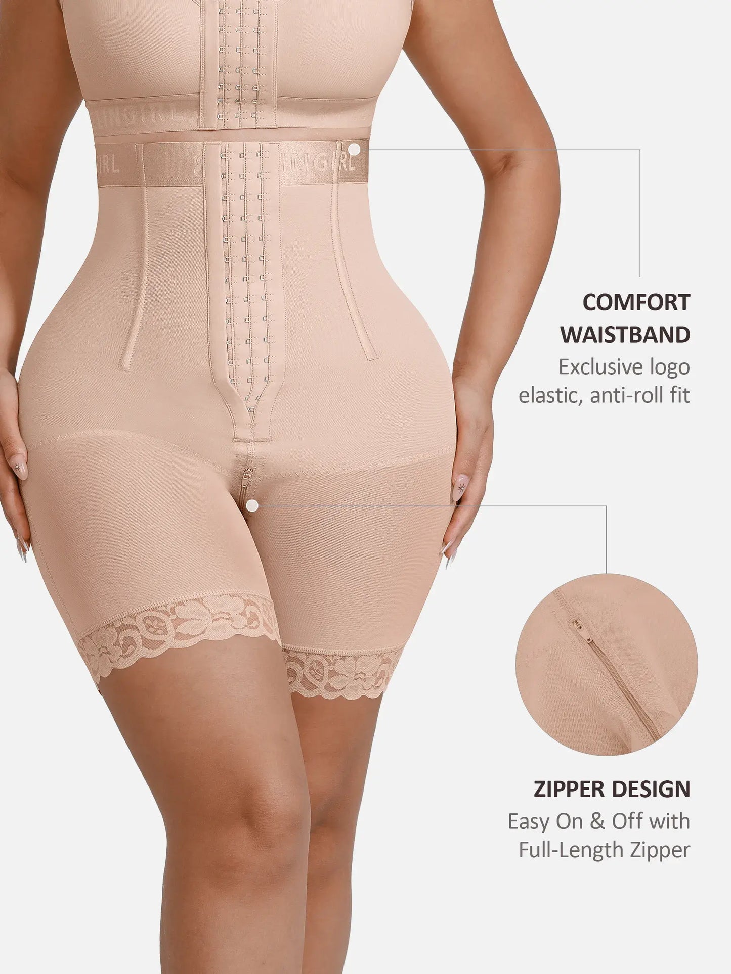 Willluxe Steel-Boned High-Waist Shaper
