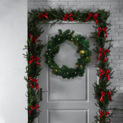 Lexi Lighting Pre-Lit Timberland Spruce Wreath - Large