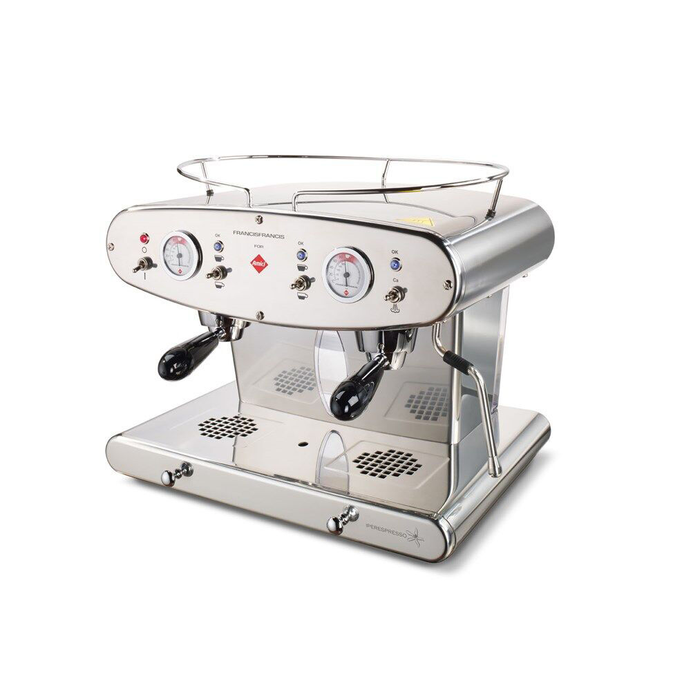 Illy X2.2 iperEspresso Pro Capsule Machine Espresso Maker with Steam Wand Silver