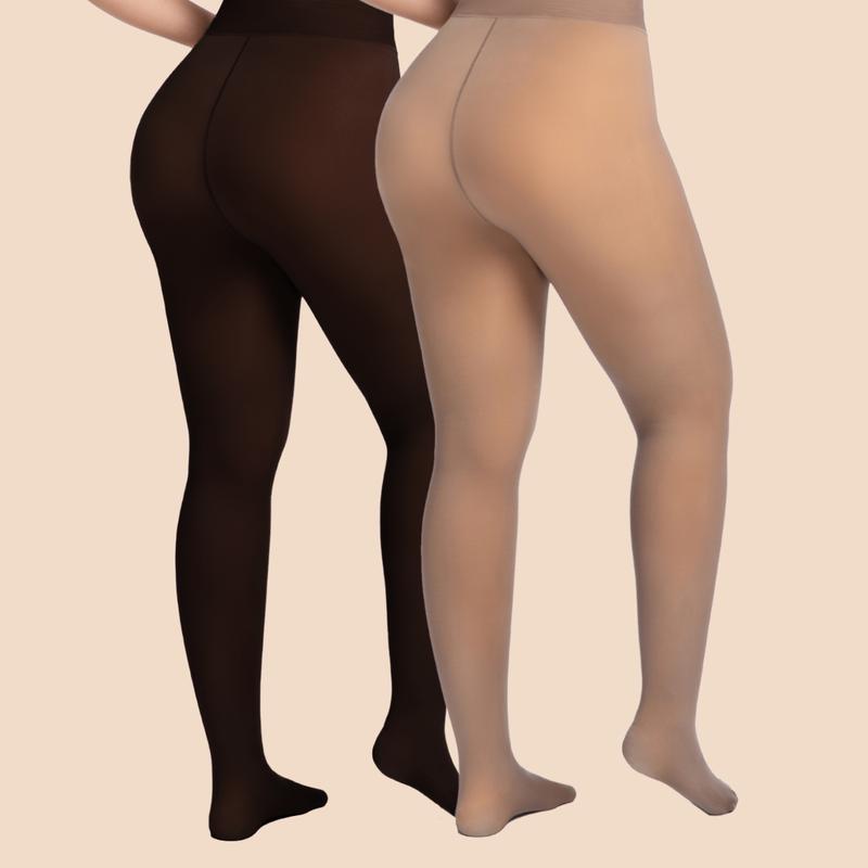 Fake Translucent Warm Pantyhose Leggings Sheer Thick Tights