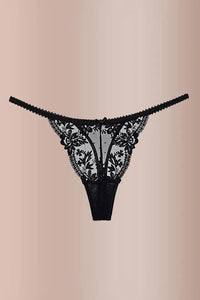 Willluxe® BlossomLace – French Embroidered Sheer Lace Thong