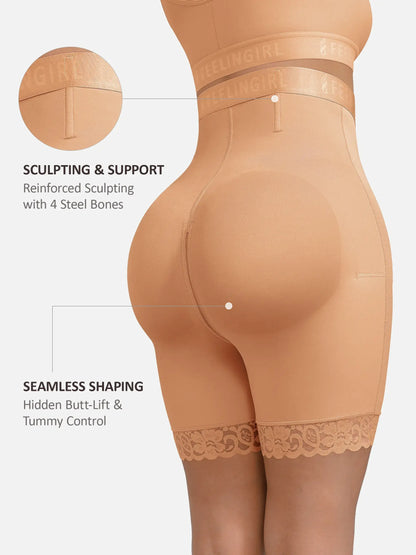 Willluxe Steel-Boned High-Waist Shaper