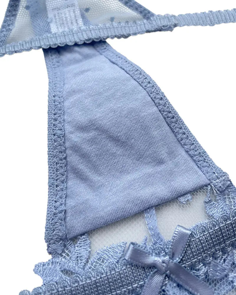 Willluxe® BlossomLace – French Embroidered Sheer Lace Thong