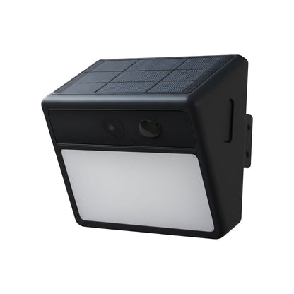 Laser Smart Solar Outdoor Wall Light Camera (Black)