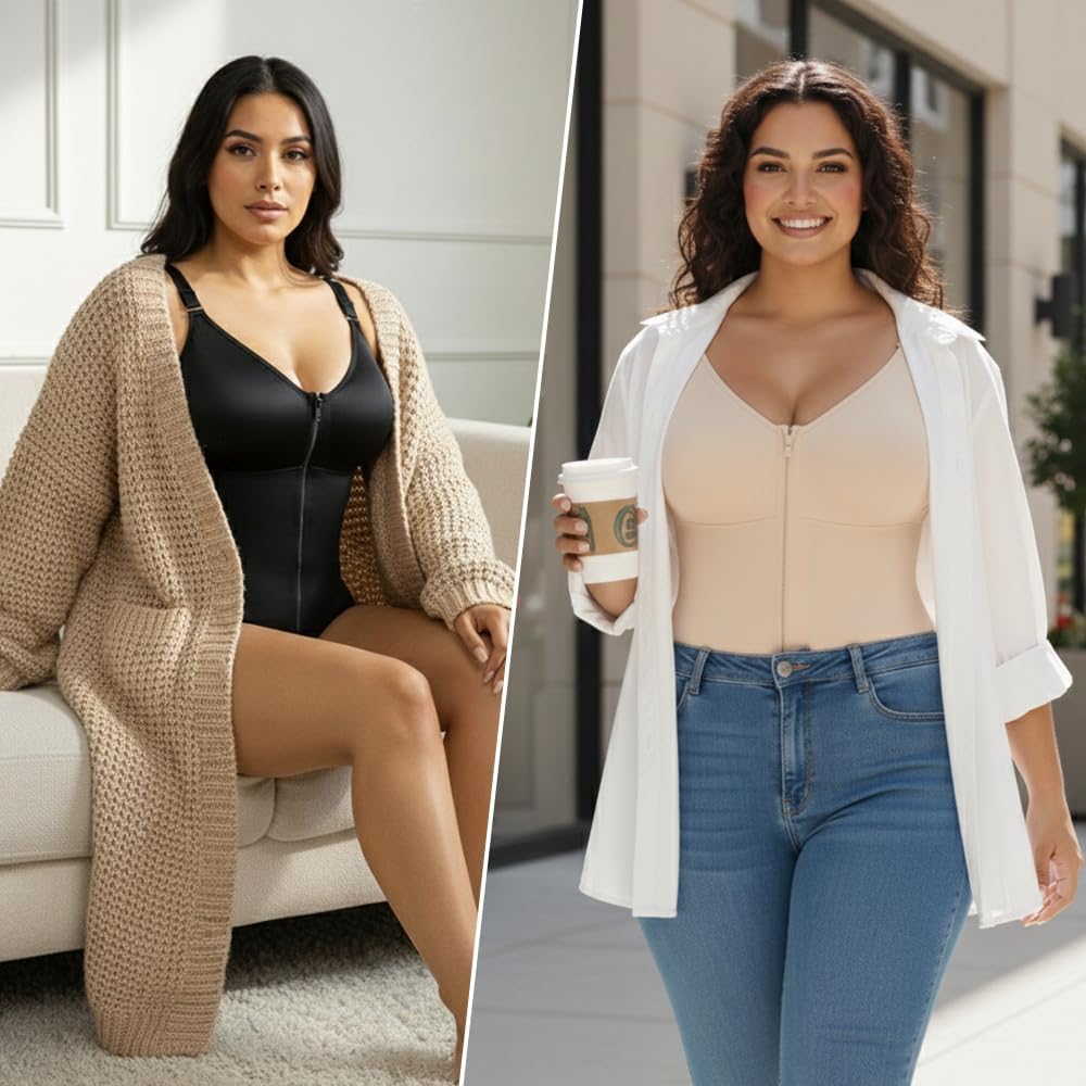 WILLLUXE Fajas Colombianas Moldeadoras Tummy Control Shapewear for Women Girdles Compression Garment