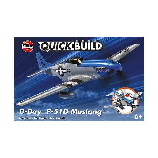 Airfix D-Day P-51D Mustang Fighter Quickbuild Plastic Model Kit