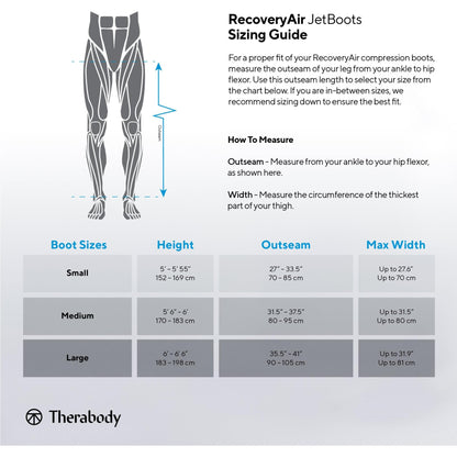 Therabody RecoveryAir JetBoots Compression Leg Massager[Small]