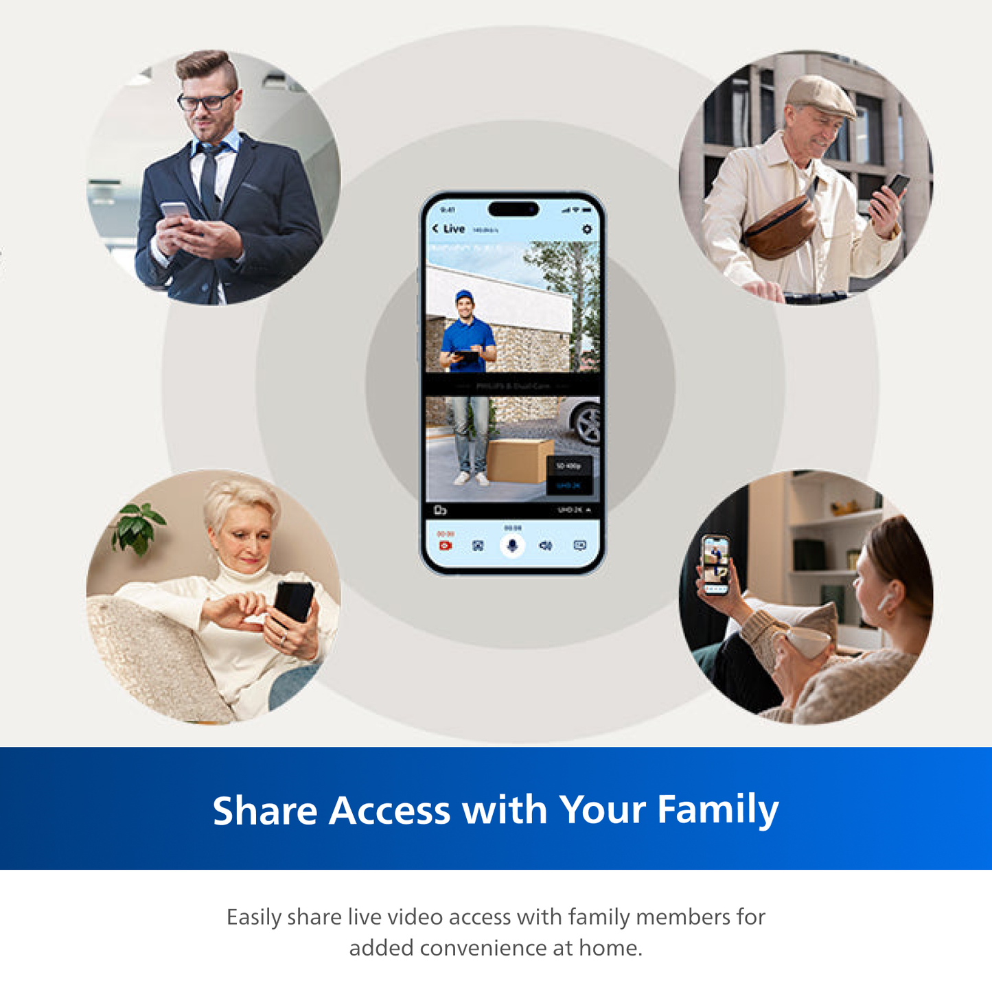 Philips 2K Dual‑Camera Smart Video Doorbell with Chime