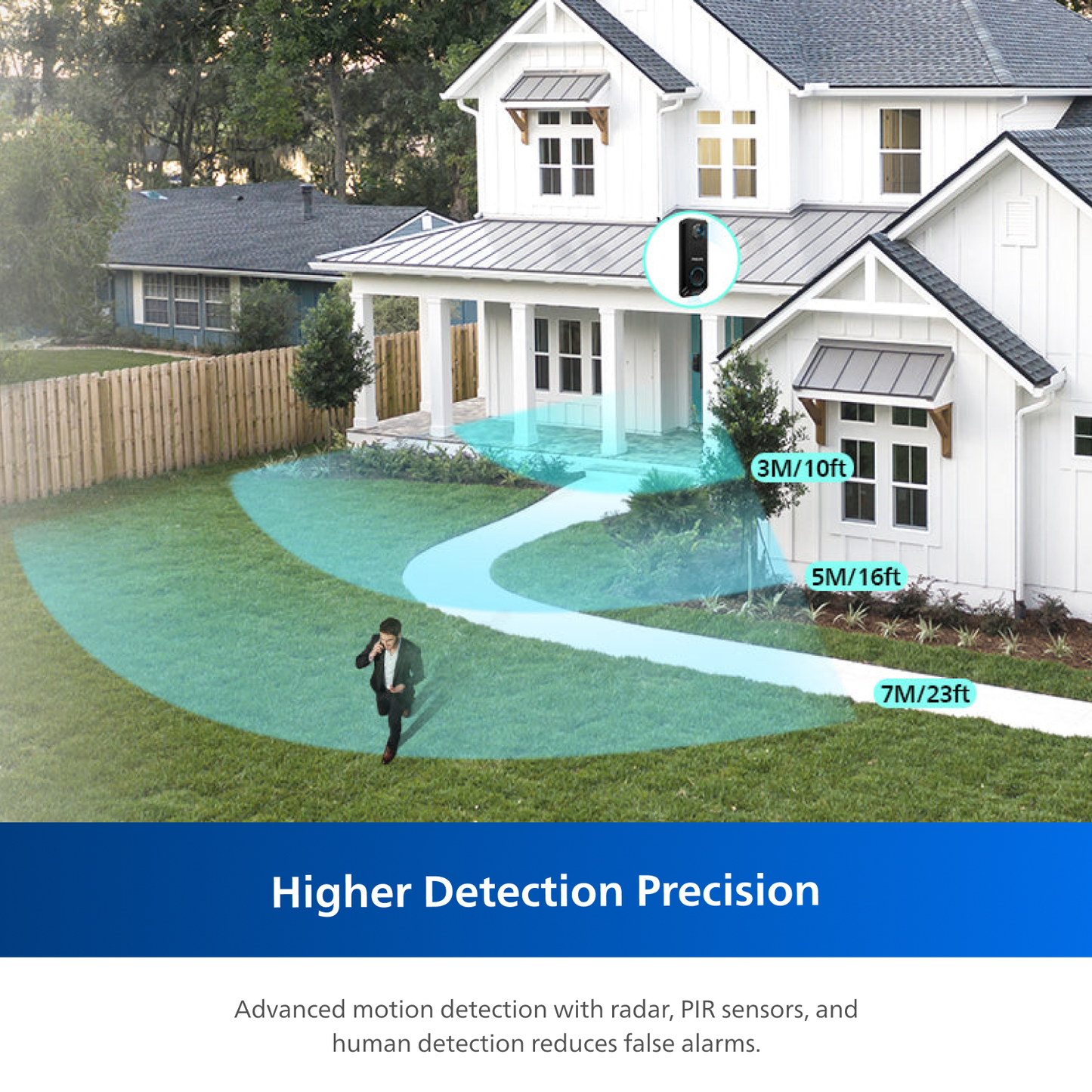 Philips 2K Dual‑Camera Smart Video Doorbell with Chime