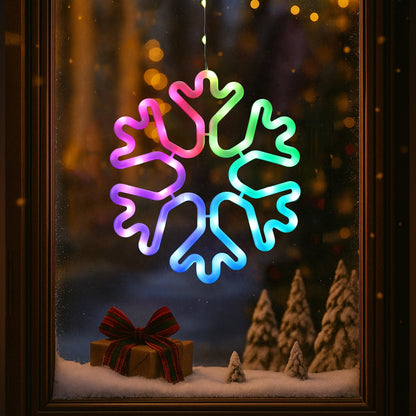 Lexi Lighting RGB Snowflake Window Display - Battery Operate