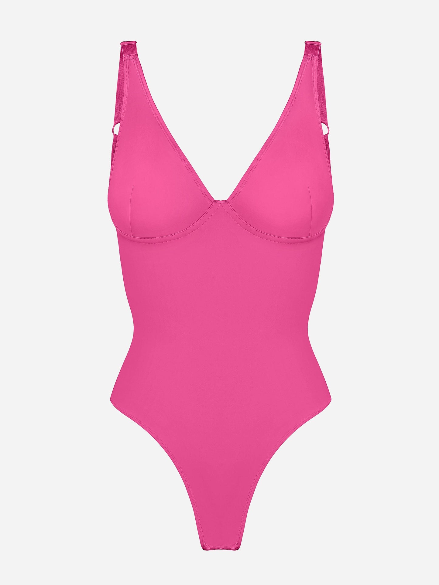 Willluxe Deep V Neck Tummy Control Shapewear Bodysuit