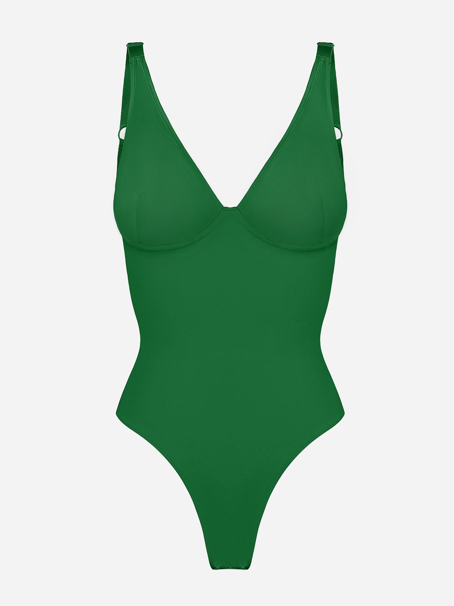 Willluxe Deep V Neck Tummy Control Shapewear Bodysuit