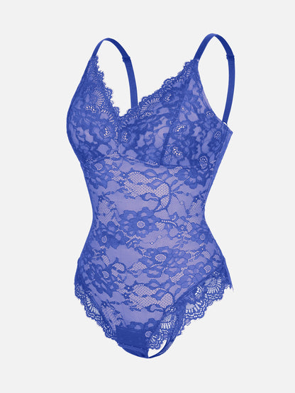 Willluxe Lace V Neck Full Bodysuit Underwear [BOGO]