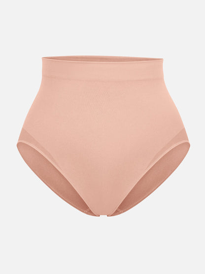 Willluxe Seamless High-Waist Tummy Control Antibacterial Peach Hip Brief
