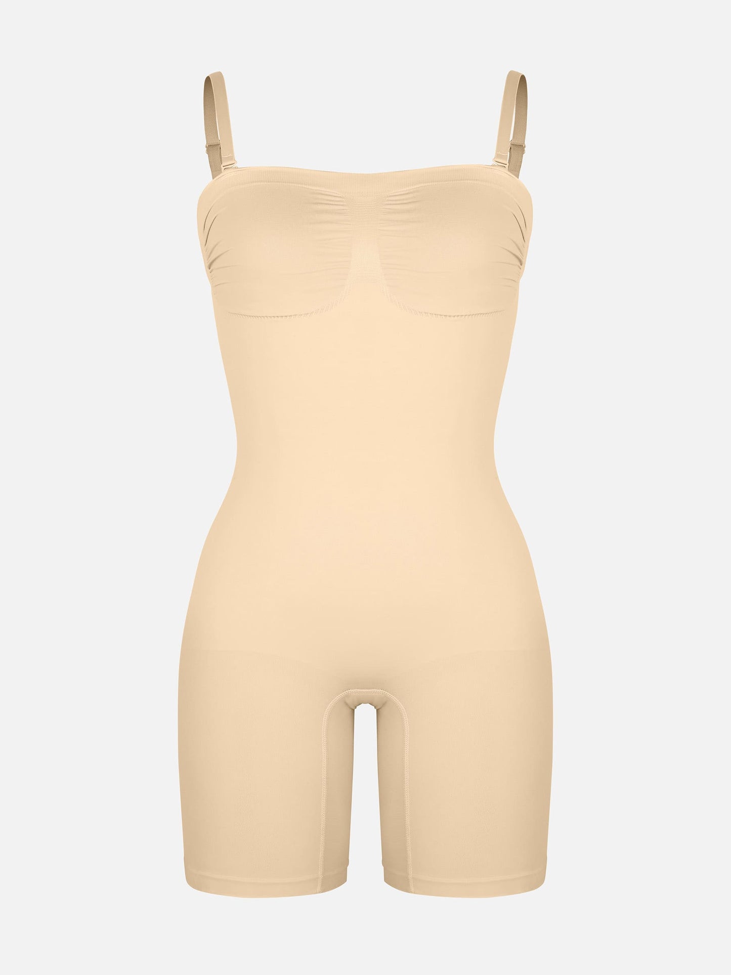 Willluxe Strapless Seamless Bodysuit with Removable Straps