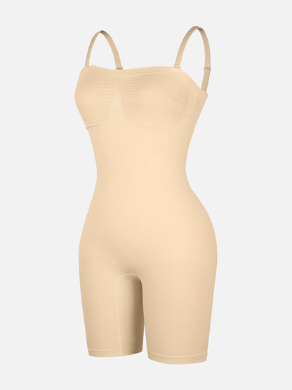 Willluxe Seamless Strapless Bodysuit with Removable Straps
