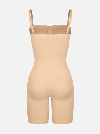 Willluxe Seamless Strapless Bodysuit with Removable Straps