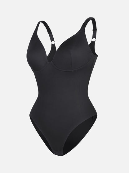 Willluxe V Neck Tummy Control Shaping Bodysuit