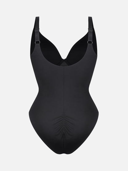 Willluxe V Neck Tummy Control Shaping Bodysuit