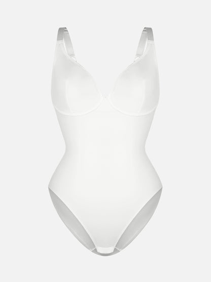 Willluxe V Neck Tummy Control Shaping Bodysuit