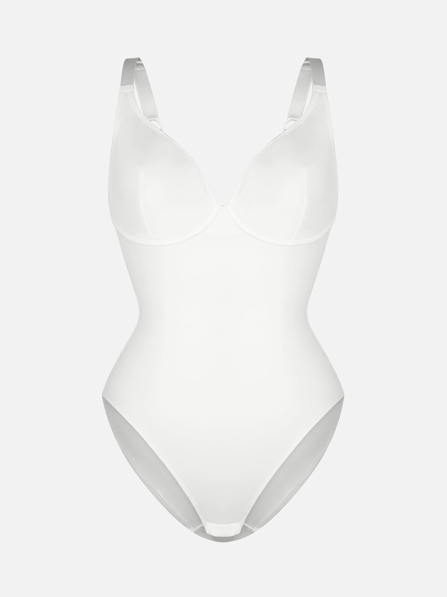 Willluxe V Neck Adjustable Straps Tummy Control  Bodysuit